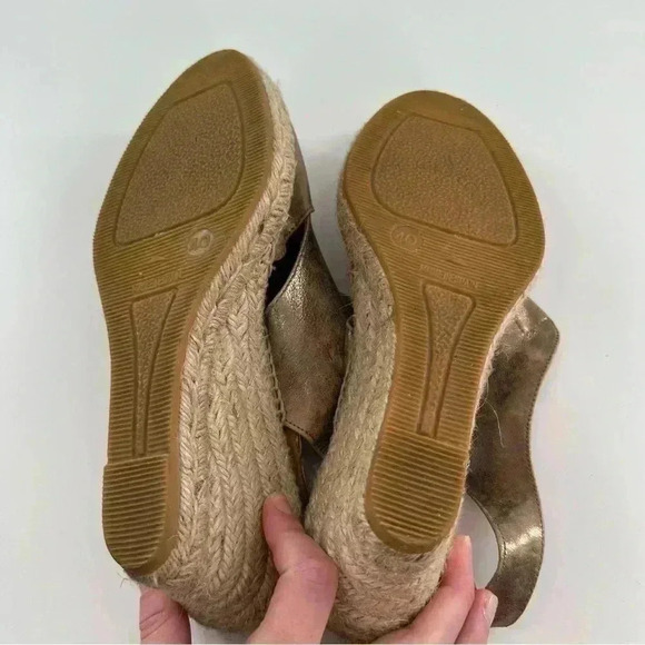 Kanna womens espadrilles size 40 bronze leather wedges costal - Picture 11 of 14